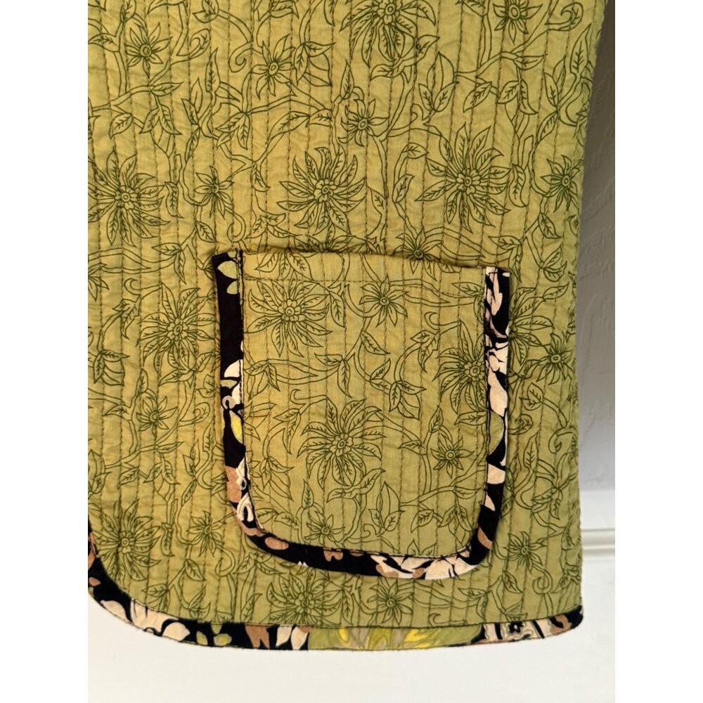 Provence d'amour Floral Button Down Quilted Reversible Jacket Medium - Picture 10 of 12